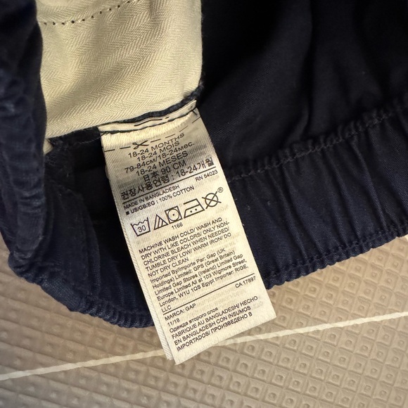 GAP Baby Boy Pants (Navy, 18-24M) - Picture 2 of 3